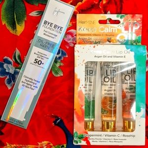 IT Cosmetics:Bye Bye Foundation and Lip Oil